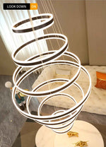 Kronleuchter Anupama 7 rings Gold/Black Chandelier