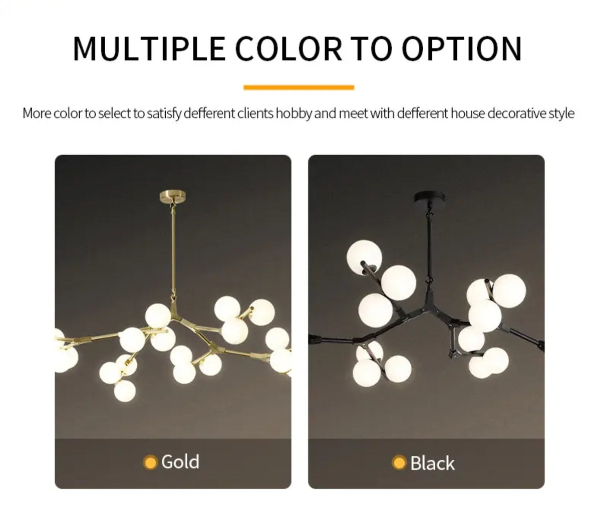 Jativa Tianna Chandelier- Gold/ Black