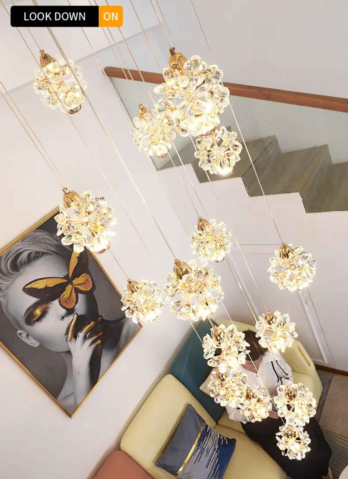 Celestial Cascade Crystal Chandelier