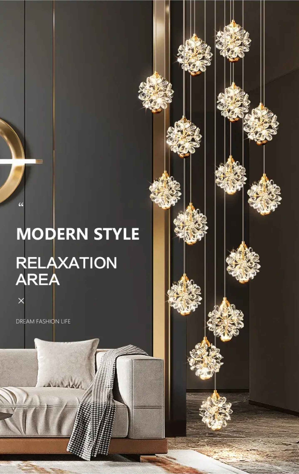 Celestial Cascade Crystal Chandelier