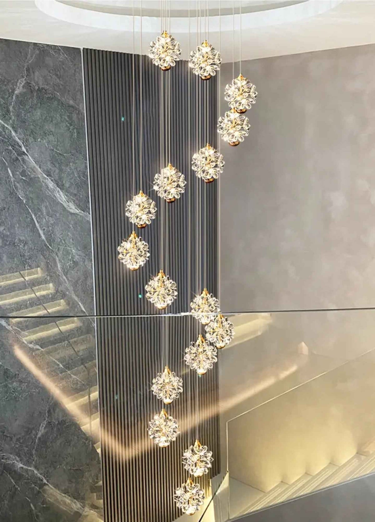 Celestial Cascade Crystal Chandelier