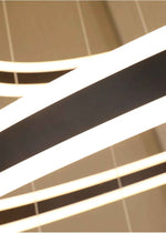 Kronleuchter Anupama 7 rings Gold/Black Chandelier