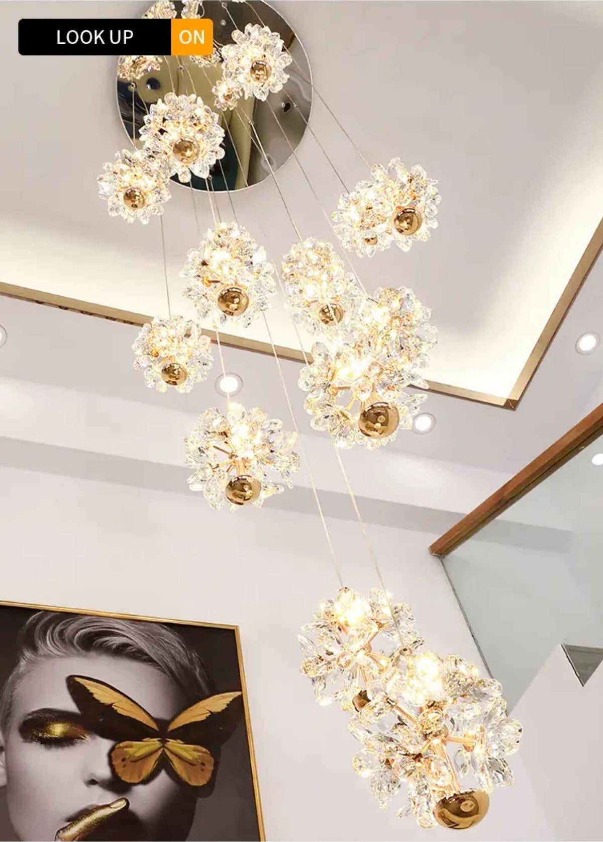 Celestial Cascade Crystal Chandelier