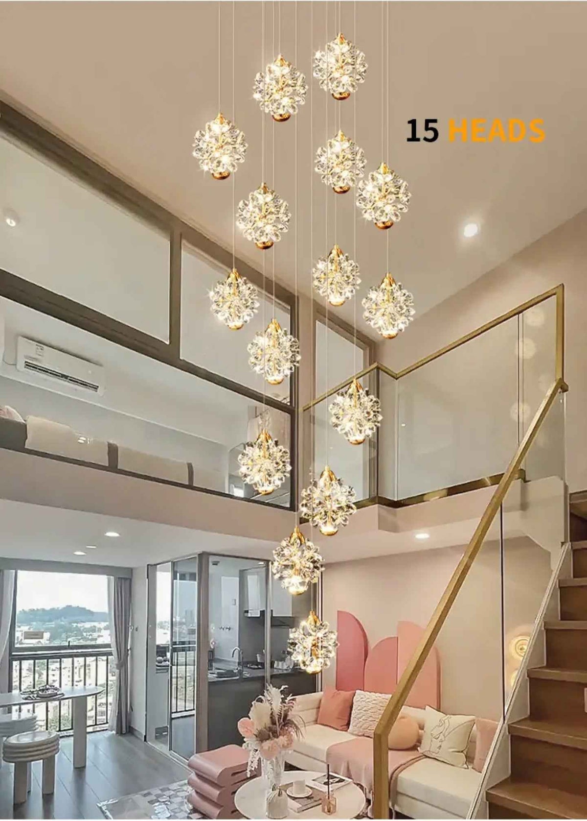 Celestial Cascade Crystal Chandelier