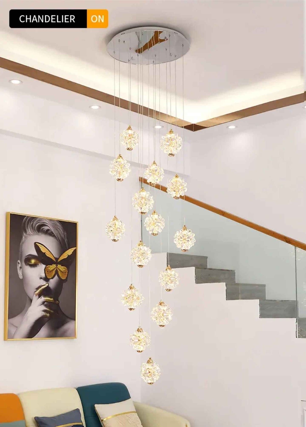 Celestial Cascade Crystal Chandelier