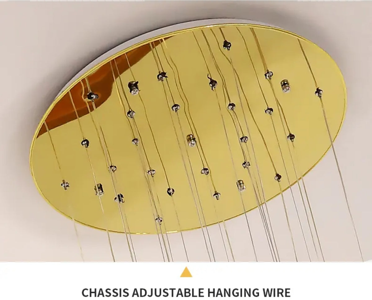 Celestara Golden Bird Staircase Chandelier