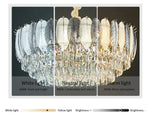 Radiara Feather Crystal Gold Chandelier