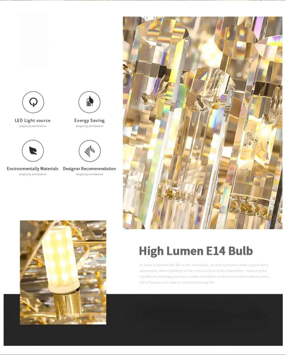 Klos Oakhill Large Crystal Chandelier