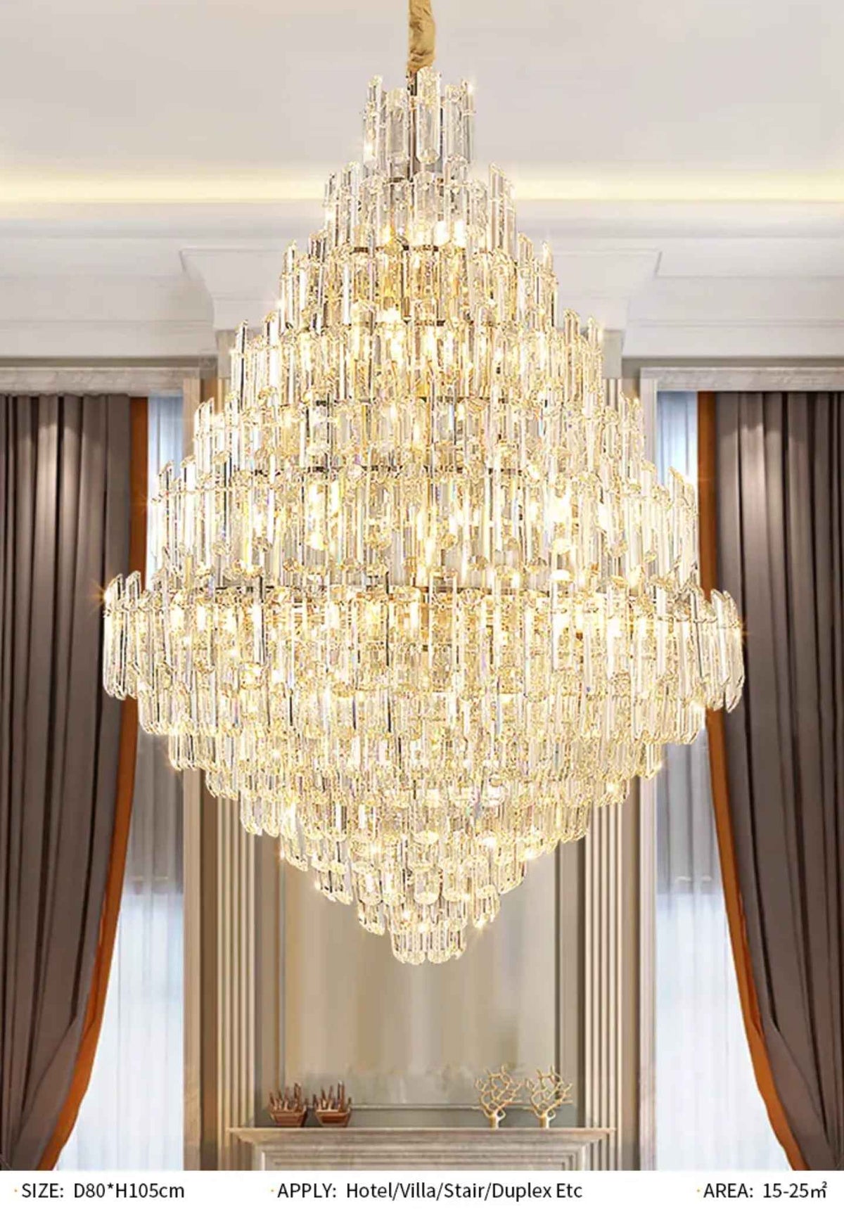 Klos Oakhill Large Crystal Chandelier