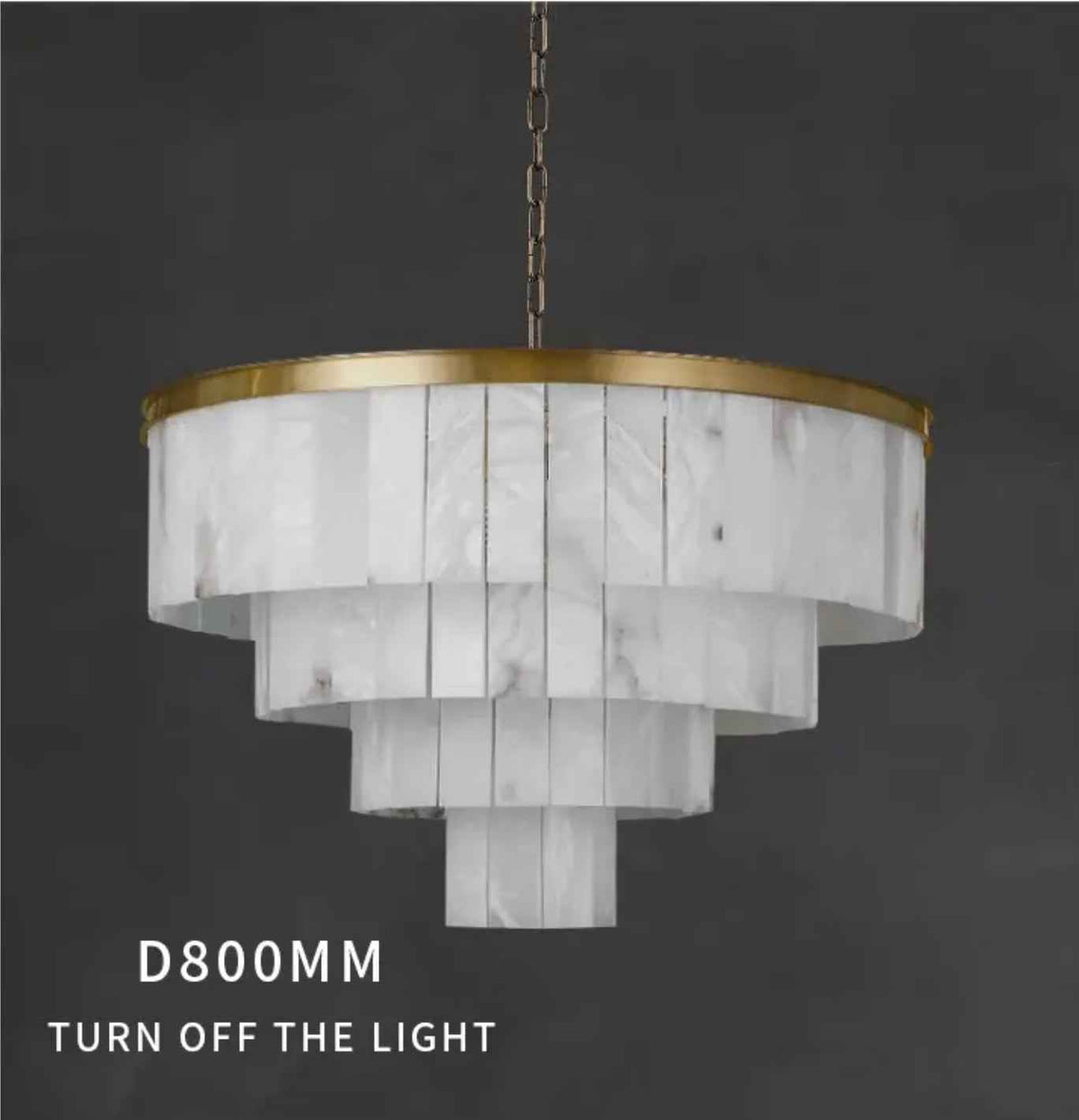 Adwoa Coles Gold Italian Handmade Marble Chandelier