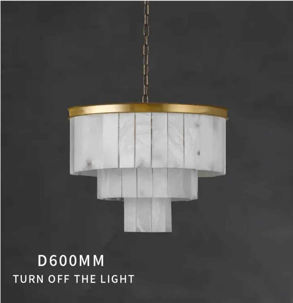 Adwoa Coles Gold Italian Handmade Marble Chandelier