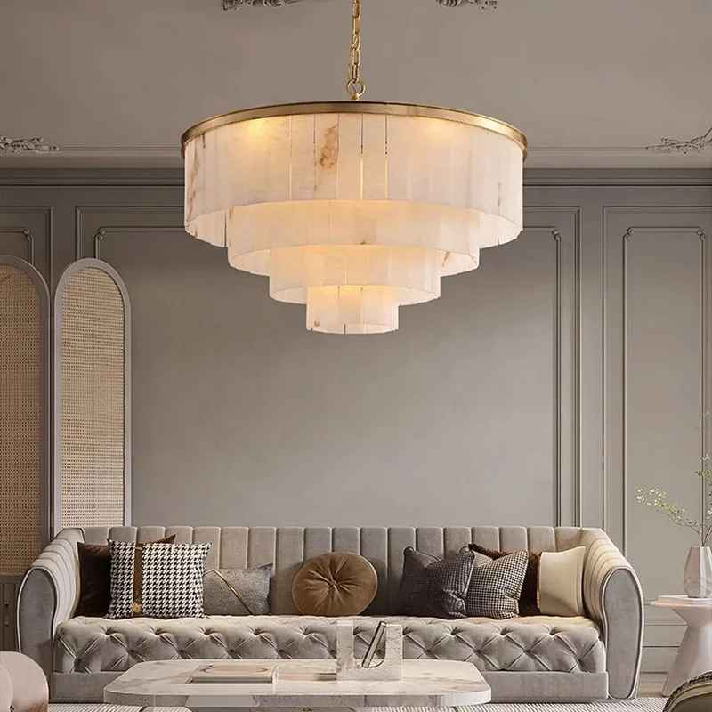 Adwoa Coles Gold Italian Handmade Marble Chandelier