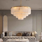 Adwoa Coles Gold Italian Handmade Marble Chandelier