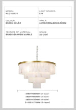 Adwoa Coles Gold Italian Handmade Marble Chandelier