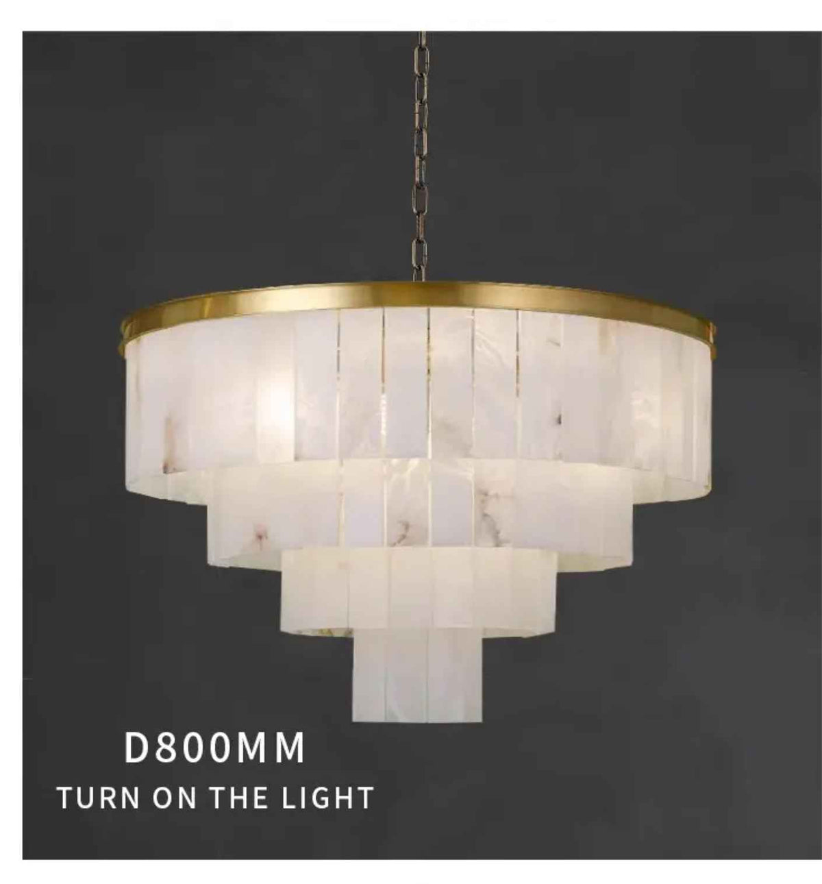 Adwoa Coles Gold Italian Handmade Marble Chandelier