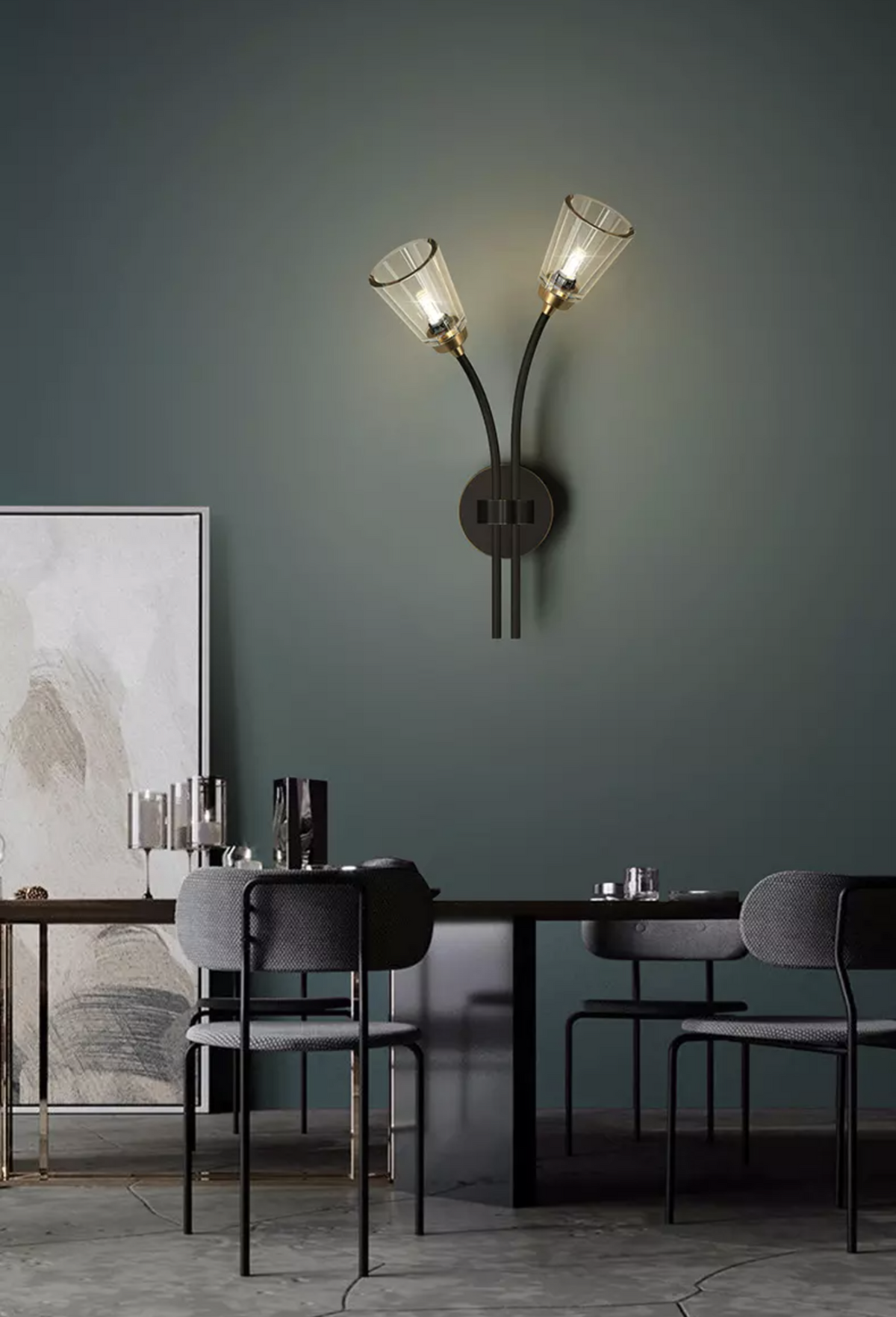 Daguiar Wall Light: Gold/Black - Reflect Lighting