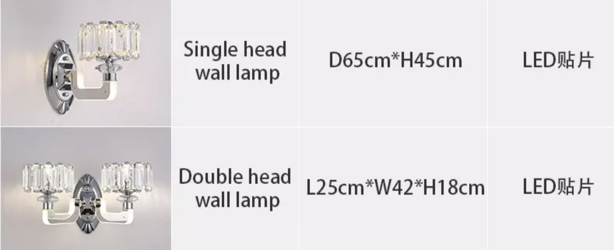 Serafina Chrome LED Crystal Wall Lamp - Reflect Lighting