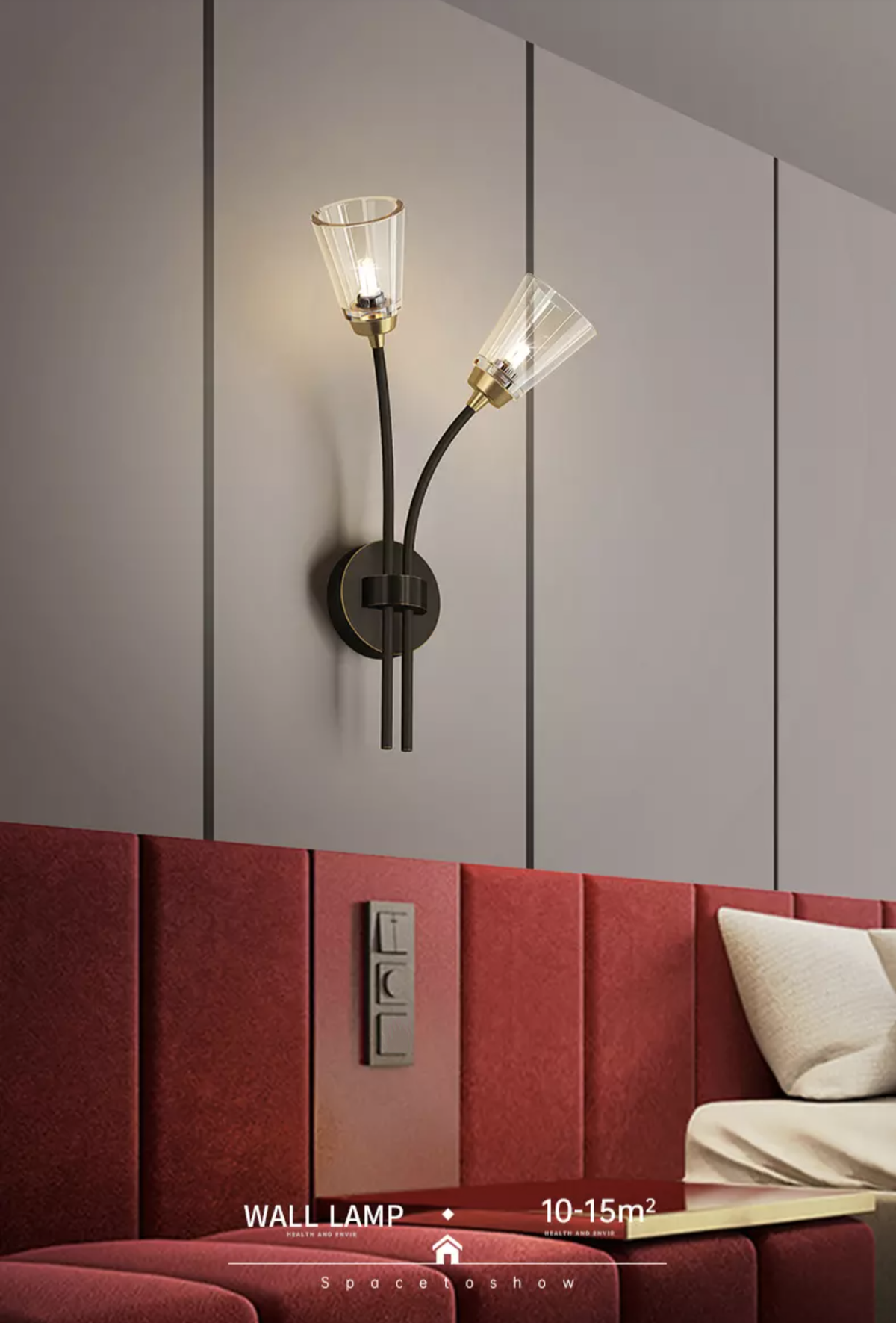 Daguiar Wall Light: Gold/Black - Reflect Lighting