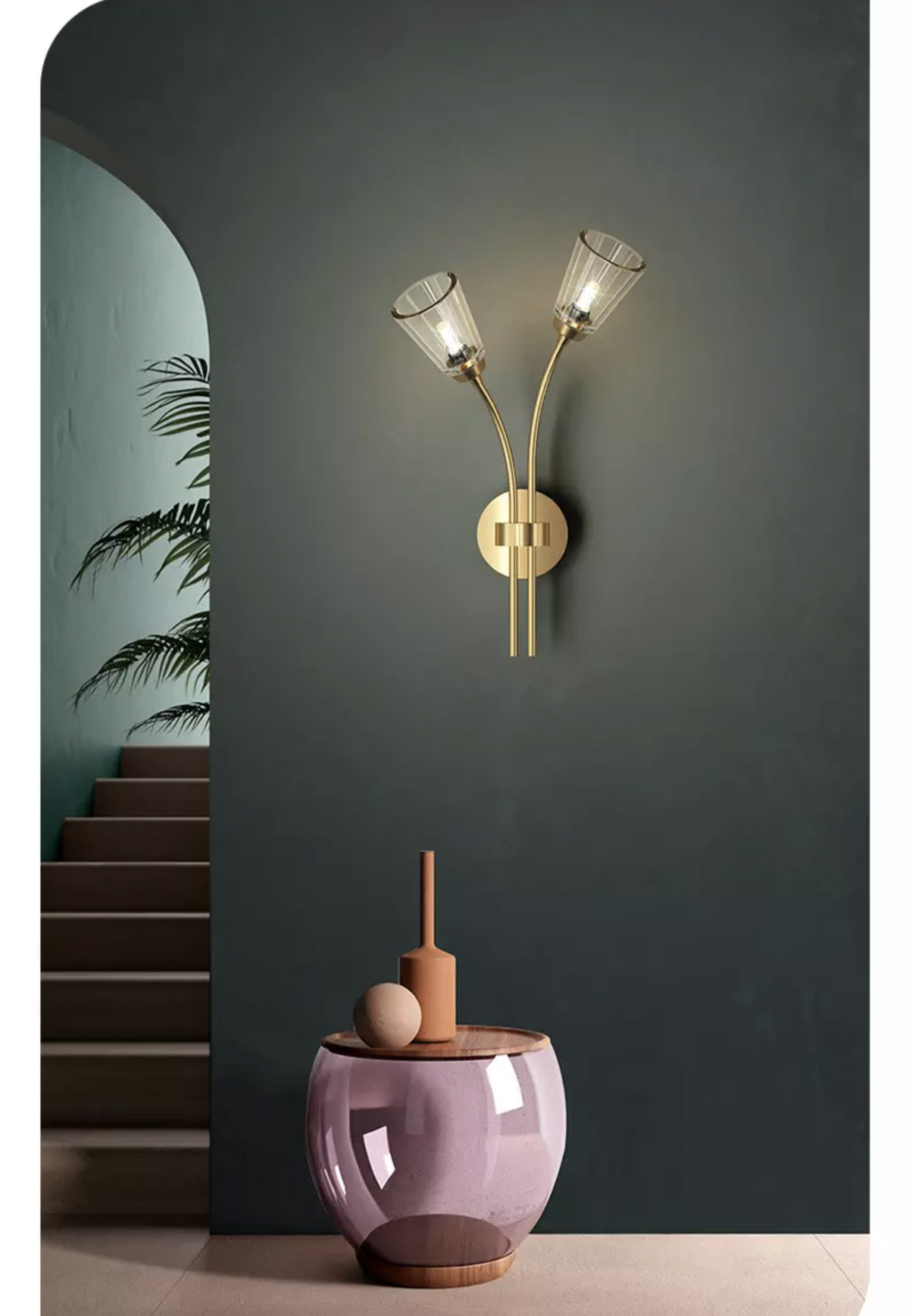 Daguiar Wall Light: Gold/Black - Reflect Lighting
