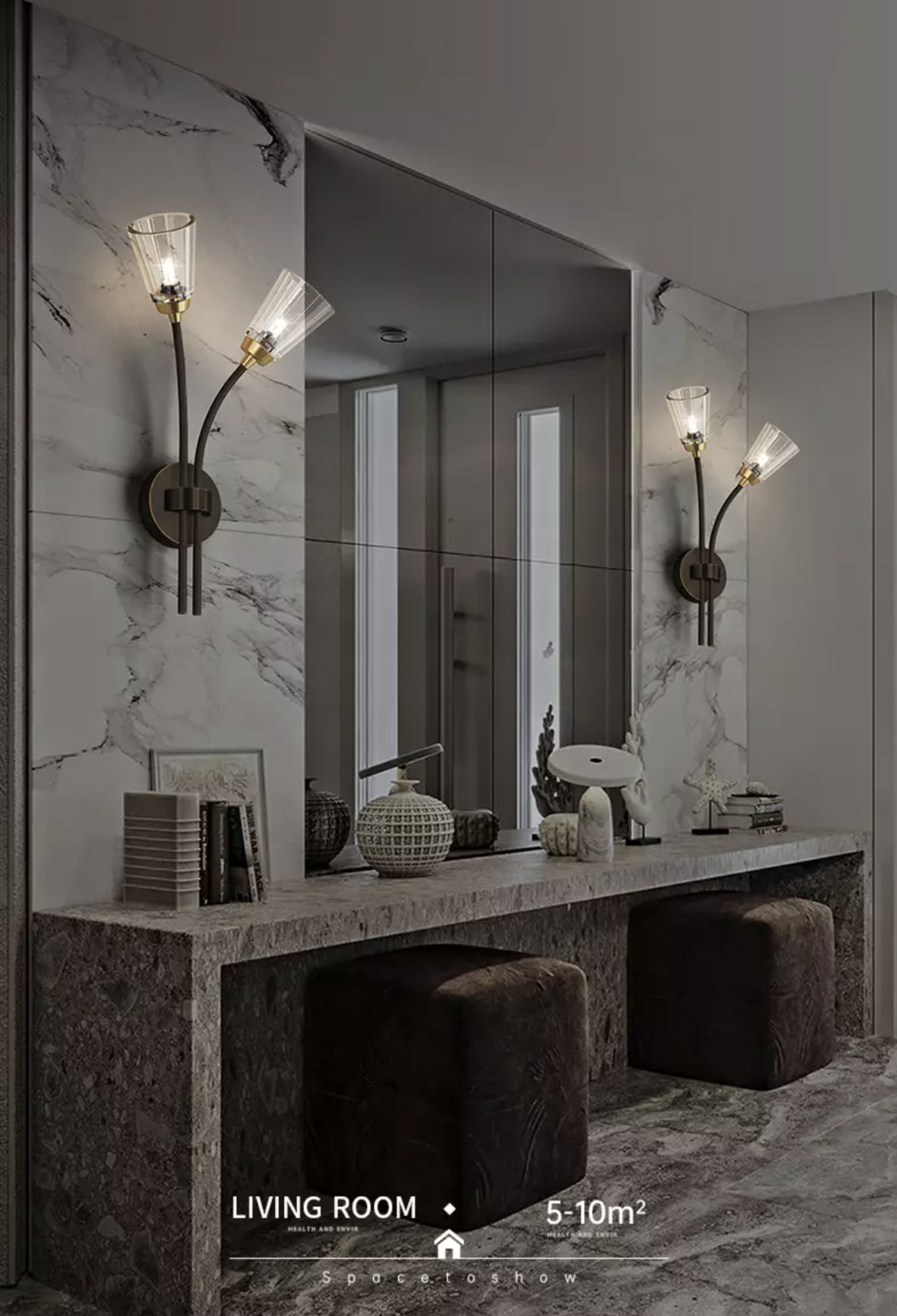 Daguiar Wall Light: Gold/Black - Reflect Lighting