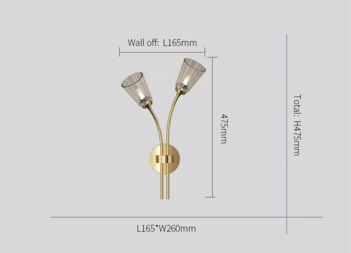 Daguiar Wall Light: Gold/Black - Reflect Lighting