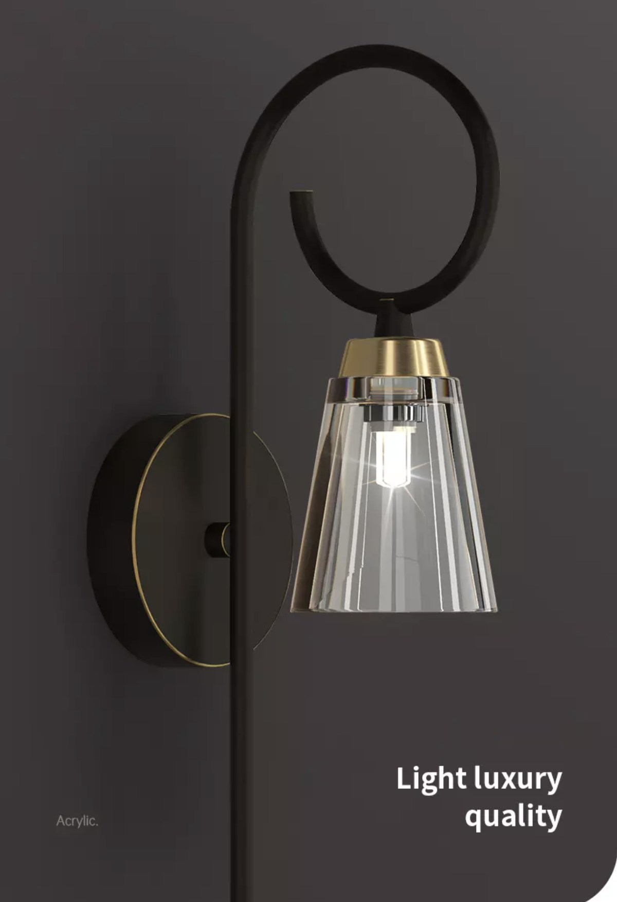 Daguiar Wall Light: Gold/Black - Reflect Lighting