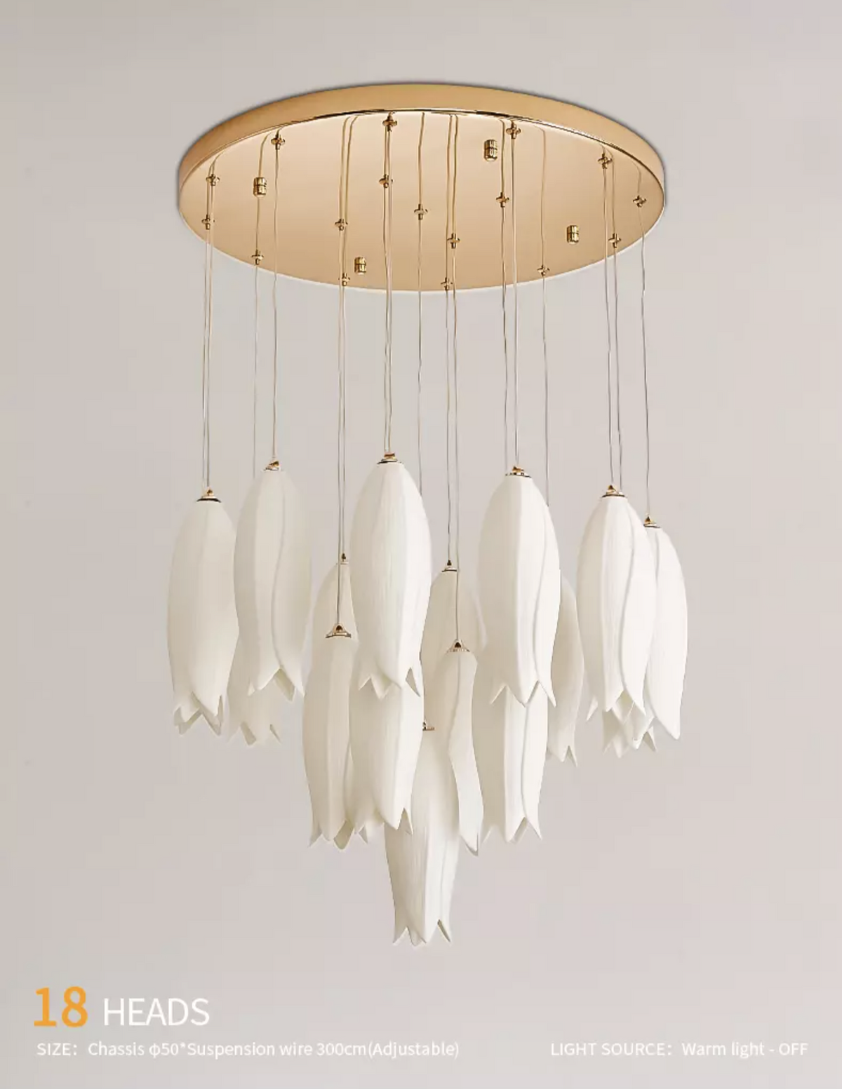 Tulip Flower Staircase Chandelier - Reflect Lighting