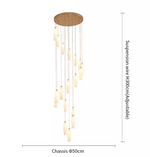 Tulip Flower Staircase Chandelier - Reflect Lighting