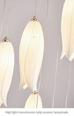 Tulip Flower Staircase Chandelier - Reflect Lighting