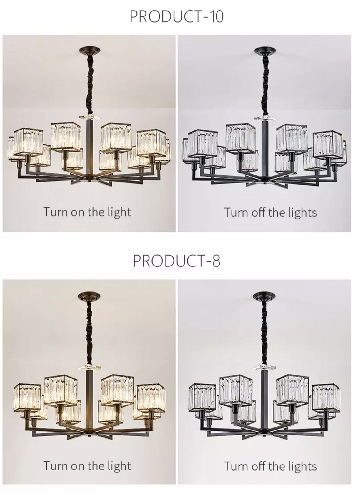 Louisiana Black Chandelier - Reflect Lighting