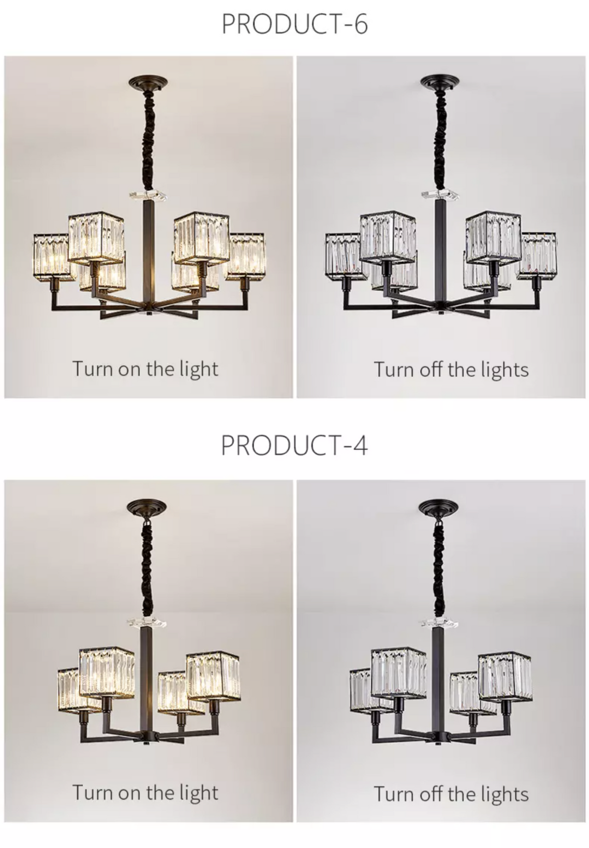 Louisiana Black Chandelier - Reflect Lighting