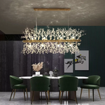Snowflake Round/Rectangle Dandelion Branch Chandelier- Gold/Chrome/ Rose Gold - Reflect Lighting