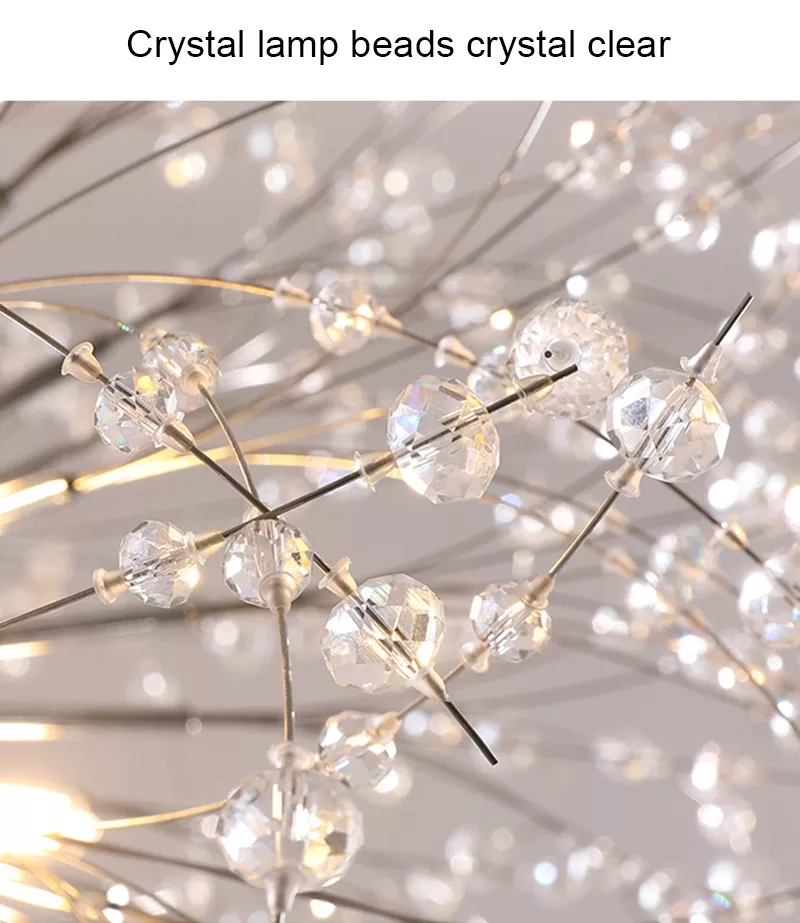 Snowflake Round/Rectangle Dandelion Branch Chandelier- Gold/Chrome/ Rose Gold - Reflect Lighting