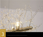 Snowflake Round/Rectangle Dandelion Branch Chandelier- Gold/Chrome/ Rose Gold - Reflect Lighting