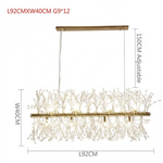 Snowflake Round/Rectangle Dandelion Branch Chandelier- Gold/Chrome/ Rose Gold - Reflect Lighting