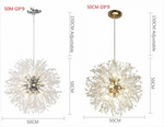 Snowflake Round/Rectangle Dandelion Branch Chandelier- Gold/Chrome/ Rose Gold - Reflect Lighting