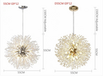 Snowflake Round/Rectangle Dandelion Branch Chandelier- Gold/Chrome/ Rose Gold - Reflect Lighting