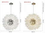 Snowflake Round/Rectangle Dandelion Branch Chandelier- Gold/Chrome/ Rose Gold - Reflect Lighting