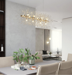 Snowflake Round/Rectangle Dandelion Branch Chandelier- Gold/Chrome/ Rose Gold - Reflect Lighting