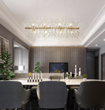 Snowflake Round/Rectangle Dandelion Branch Chandelier- Gold/Chrome/ Rose Gold - Reflect Lighting