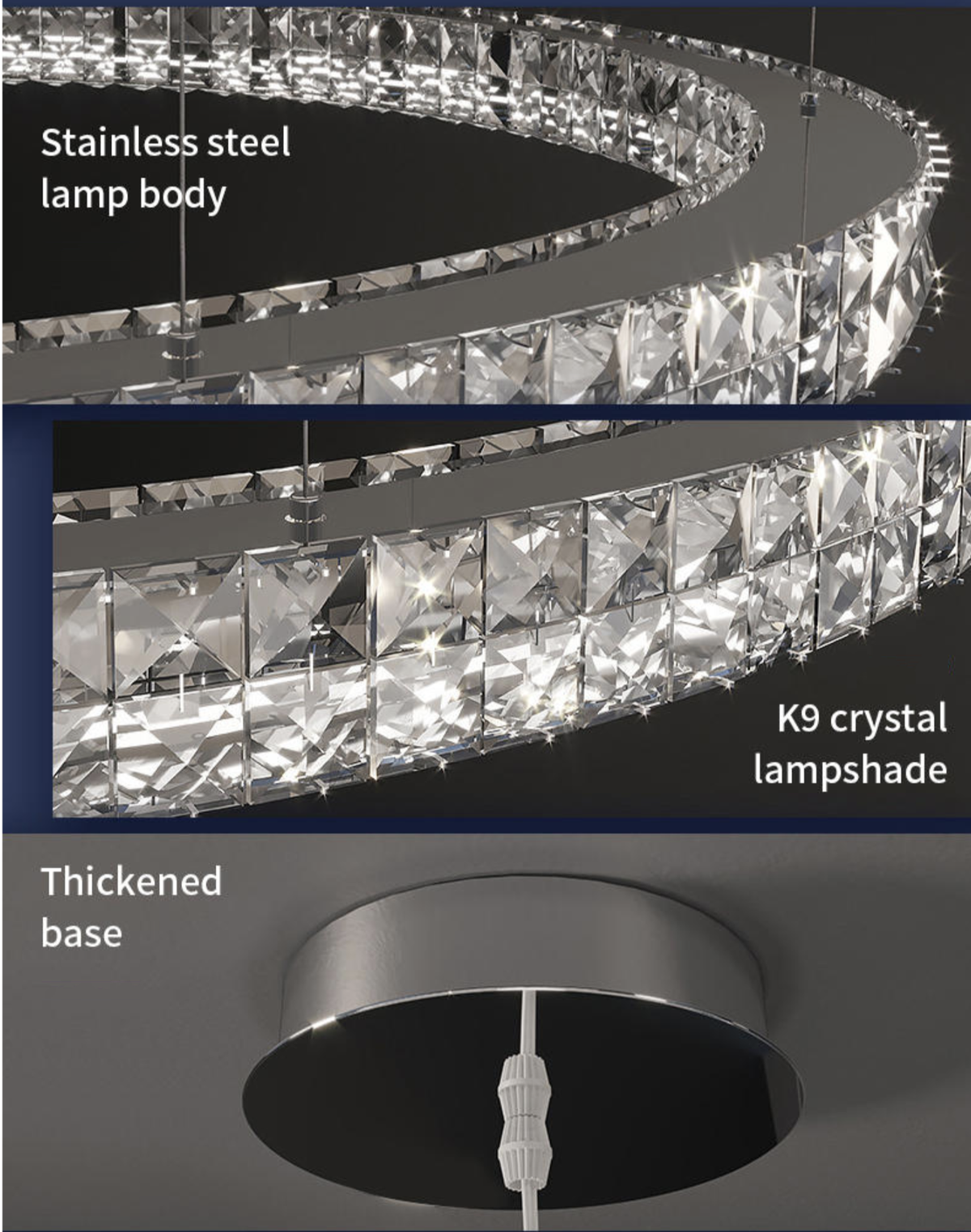 Icaro Silver Ring Chandelier - Reflect Lighting
