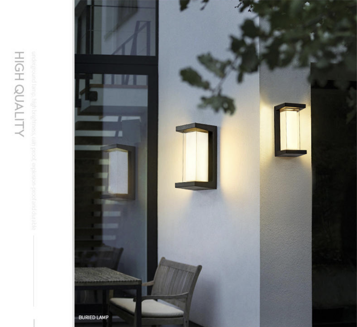 Garver Black LED Outdoor Wall Light - Reflect Lighting