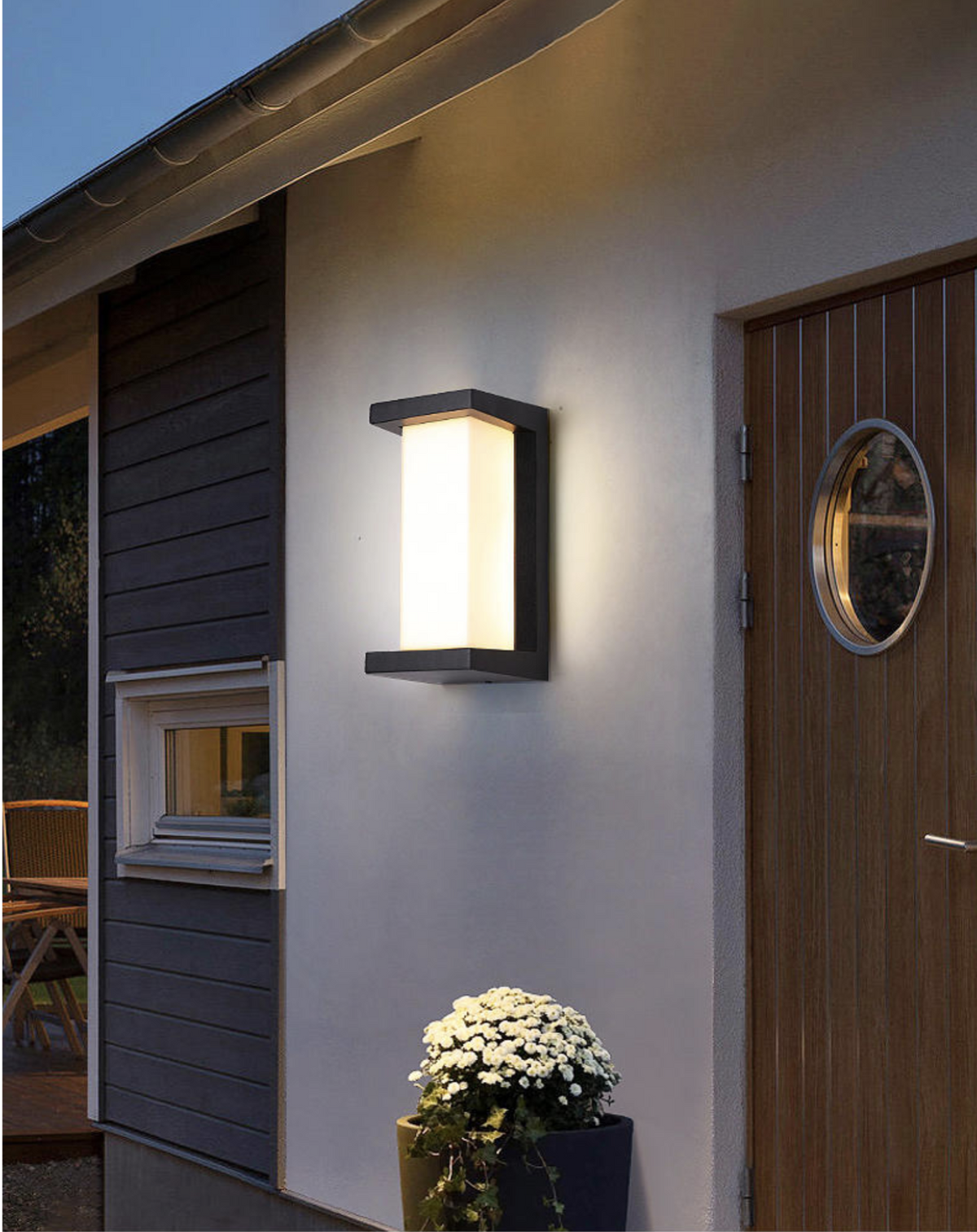 Garver Black LED Outdoor Wall Light - Reflect Lighting