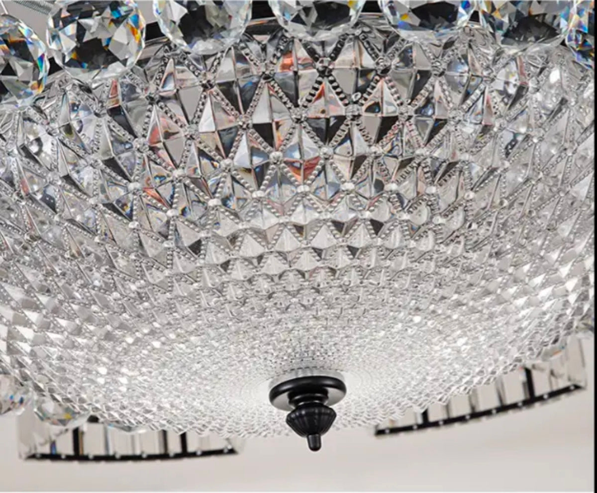 Worley Flavien Gold/Black Crystal Chandelier
