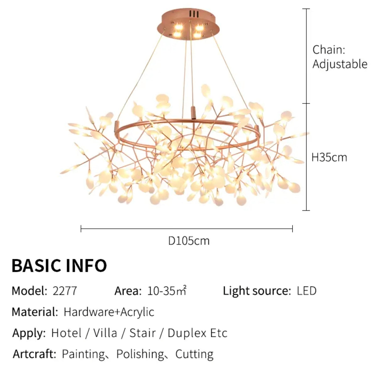 Albeiro Gossman Chandelier- 4 Colours