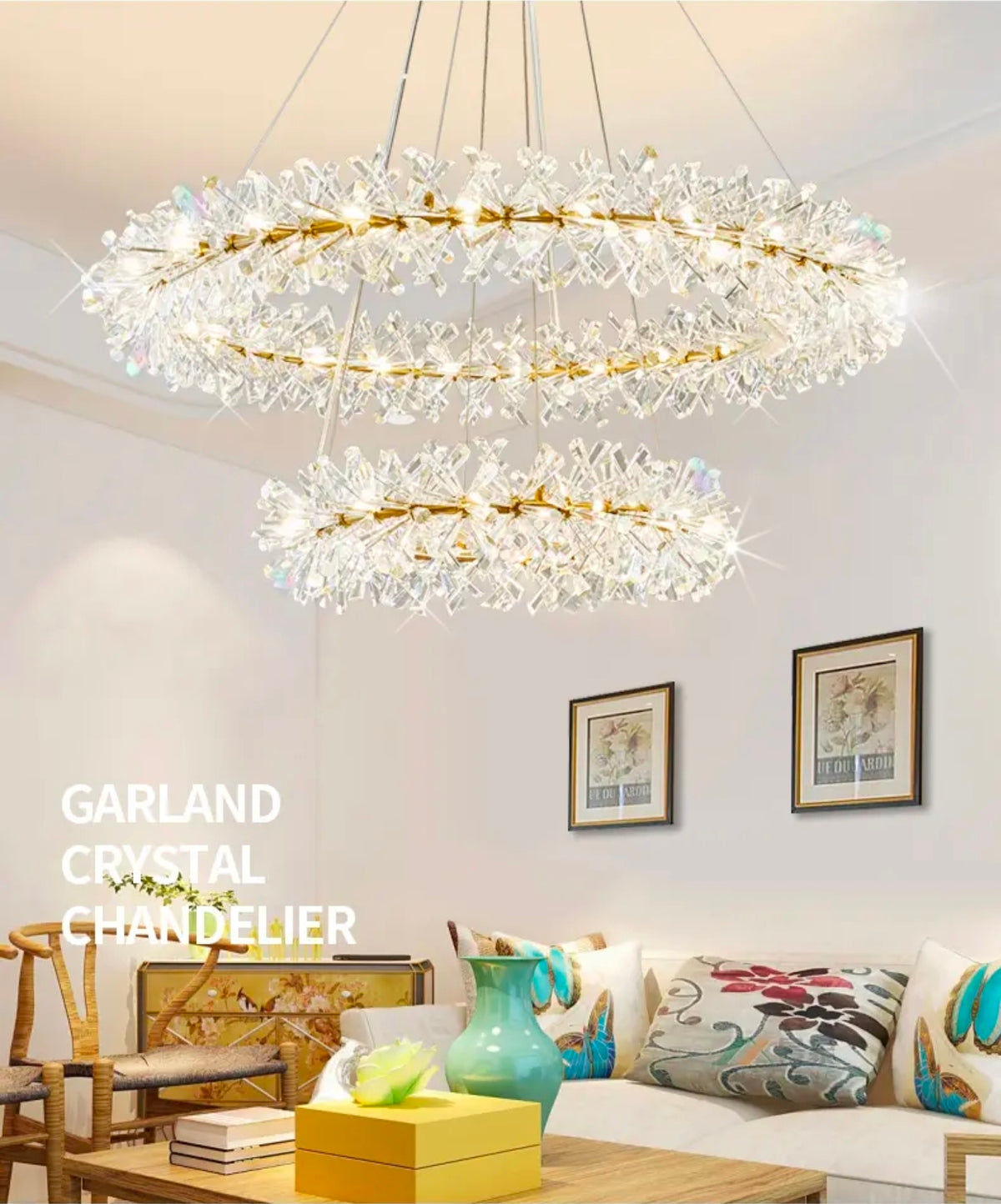 Cadesha Wrangler GoldCrystal Chandelier - Round/Rectangular