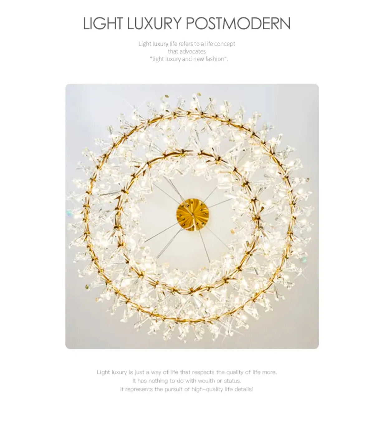 Cadesha Wrangler GoldCrystal Chandelier - Round/Rectangular