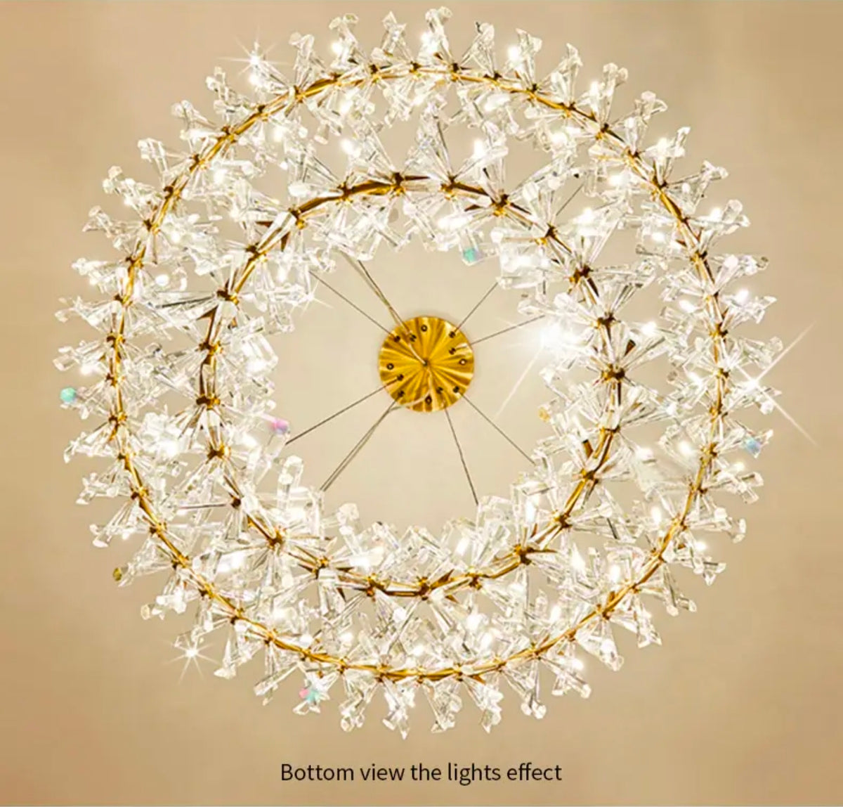 Cadesha Wrangler GoldCrystal Chandelier - Round/Rectangular