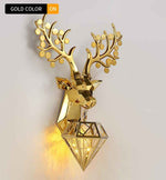 Dasher Deer Gold/Silver/Black Wall Lamp