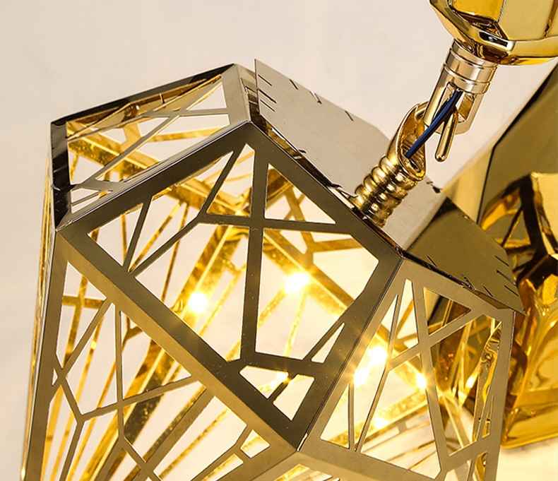 Dasher Deer Gold/Silver/Black Wall Lamp